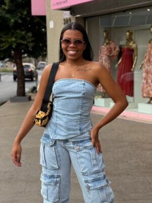 TOP BARRA ASSIMÉTRICA CLARO MARMORIZADO